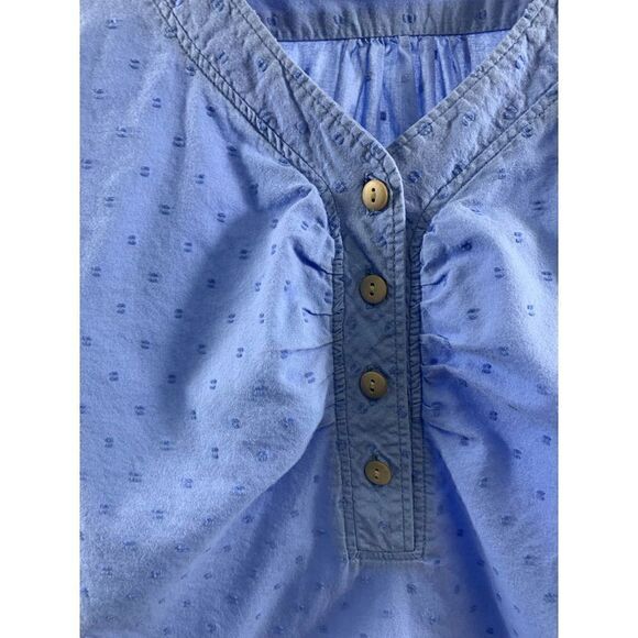 Woolrich Blue Cotton Boho Blouse Size L - Picture 4 of 11